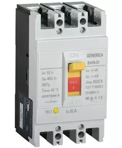 Выключатель автоматический 3п 80А 18кА ВА66-31 GENERICA IEK SAV10-3-0080-G