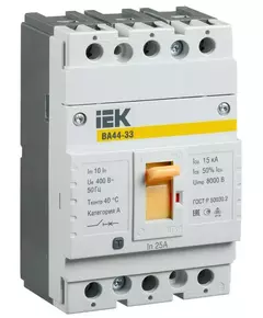 Выключатель автоматический 3п 25А 15кА ВА44 33 IEK SVA4410-3-0025