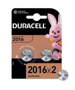 Элемент питания литиевый CR DL 2016 BP-2 (блист.2шт) Duracell Б0037271
