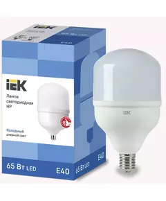 Лампа светодиодная HP 65Вт 230В 6500К E40 IEK LLE-HP-65-230-65-E40