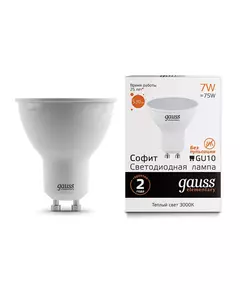 Лампа светодиодная Elementary MR16 7Вт 3000К GU10 530лм Gauss 13617