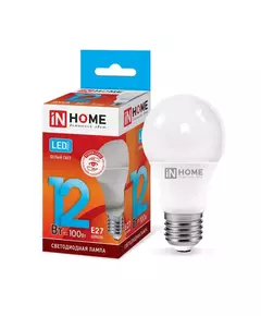 Лампа светодиодная LED-A60-VC 12Вт 230В E27 4000К 1080лм IN HOME 4690612020242
