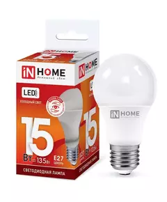Лампа светодиодная LED-A60-VC 15Вт 230В E27 6500К 1350лм IN HOME 4690612020280
