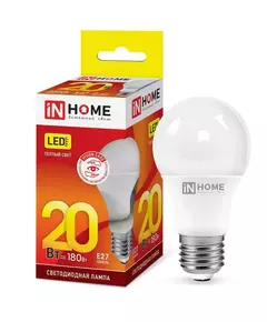 Лампа светодиодная LED-A60-VC 20Вт 230В E27 3000К 1800лм IN HOME 4690612020297