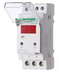 Реле напряжения CP-721-1 (однофазное; цифровая индикация; напряжение питания 50-450В контакт 1NO 63А встроен. таймер регистрация аварий в памяти индикация текущего напряжения) (аналог УЗМ) F&F EA04.009.013