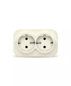 Розетка 2-м ОП 16А IP20 с заземл. сл. кость IONICH 1428
