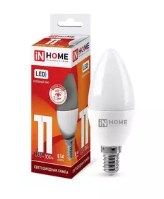 Лампа светодиодная LED-СВЕЧА-VC 11Вт 230В E14 6500К 990лм IN HOME 4690612024844