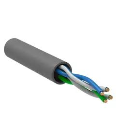 Кабель связи витая пара U/UTP кат. 5E 2 пары PVC 1м сер. GENERICA ITK BC1-C5E02-111-305-G