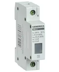 Ограничитель перенапряжения ОПС1-C 1Р 10/40кА 230В GENERICA IEK MOP20-1-C-G