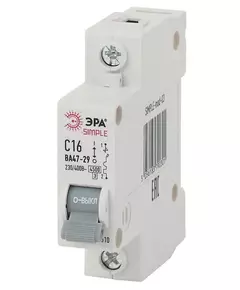 Выключатель автоматический модульный 1п C 25А 4.5кА ВА 47-29 SIMPLE-mod-05 ЭРА Б0039222