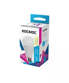 Лампа светодиодная A65 25Вт 3000К E27 220В КОСМОС LkecLED25wA65E2730