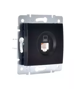 Механизм розетки компьютерн. 1-м СП KARINA RJ45 черн. бархат LEZARD 707-4288-139