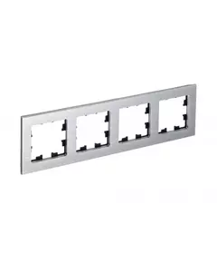 Рамка 4-м AtlasDesign Nature металл серебр. SchE ATN312104