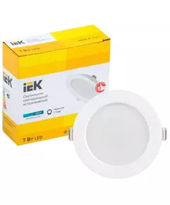 Светильник светодиодный ДВО 1611 7Вт 4000К IP20 круг бел. IEK LDVO0-1611-07-4000-K01