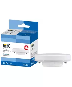 Лампа светодиодная T75 таблетка 12Вт 230В 6500К GX53 IEK LLE-T80-12-230-65-GX53