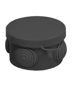 Коробка распаячная КМР-040-038 с крышкой 65х40 4 мембранных ввода IP54 черн. EKF plc-kmr-040-038-b