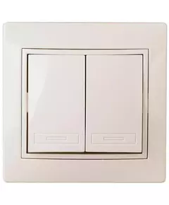 Выключатель 2-кл. СП Plano 10А IP20 1-104-02 250В сл. кость Intro Б0027602