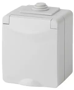 Розетка 1-м ОП Эра Эксперт 11-2602-03 16А IP65 250В 2P+E защ. шторки сер. Эра Б0035990