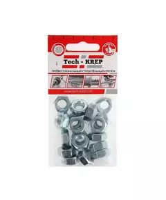 Гайка шестигранная М10 цинк. DIN 934 (уп.18шт) пакет Tech-Krep 103027