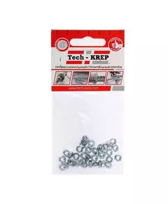 Гайка шестигранная М4 цинк. DIN 934 (уп.50шт) пакет Tech-Krep 103023