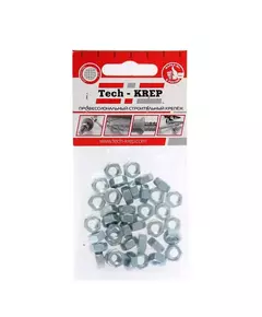 Гайка шестигранная М6 цинк. DIN 934 (уп.40шт) пакет Tech-Krep 103025