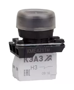 Кнопка КМЕ 4211м 1но+1нз цилиндр IP65 черн. КЭАЗ 248243