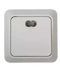 Выключатель 1-кл. ОП Bolleto 10А IP20 7121 накладной с подсветкой бел. ASD / IN HOME 4680005959754