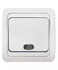 Выключатель 1-кл. СП Classico 10А IP20 с подсветкой 2121 бел. ASD / IN HOME 4680005959853