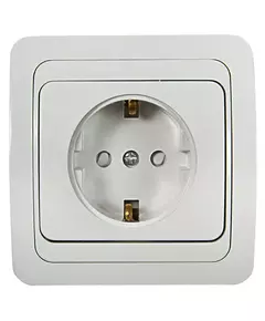 Розетка 1-м CLASSICO защ. шторки с заземл. 2028x бел. ASD / IN HOME 4690612000978