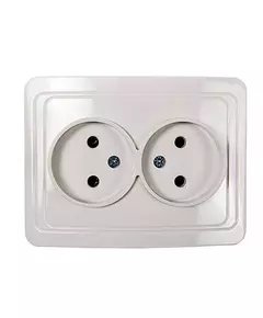 Розетка 2-м СП Classico 2102 16А IP20 бел. ASD / IN HOME 4680005959914