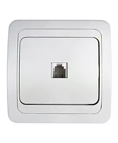 Розетка телефонная 1-м СП Classico 2034 16А IP20 бел. ASD / IN HOME 4690612000404