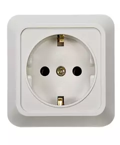 Розетка 1-м BOLLETO с заземл. накл. 7028 бел. ASD / IN HOME 4680005959792