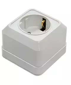 Розетка 1-м BOLLETO защ. шторки с заземл. накл. 7028х бел. ASD / IN HOME 4690612000954