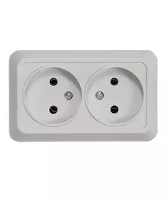 Розетка 2-м ОП Bolleto 7102 16А IP20 бел. ASD / IN HOME 4680005959822