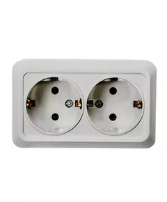 Розетка 2-м BOLLETO с заземл. накл. 7128 бел. ASD / IN HOME 4680005959839