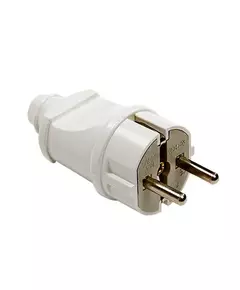 Вилка прямая с заземл. 16А 4140 бел. ASD / IN HOME 4690612000565