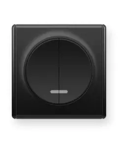 Механизм выключателя 2-кл. СП Florence 10А IP20 с подсветкой черн. 1E31801303 OneKeyElectro 2172825