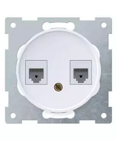 Механизм розетки комп. + телеф.2-м СП Florence RJ11/RJ45 кат.5e бел. 1E20801300 OneKeyElectro 2172771