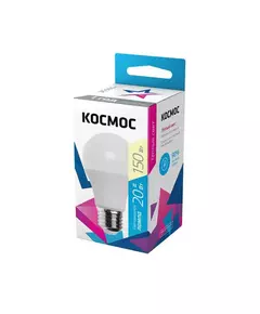 Лампа светодиодная A60 20Вт 3000К E27 220В КОСМОС LkecLED20wA60E2730