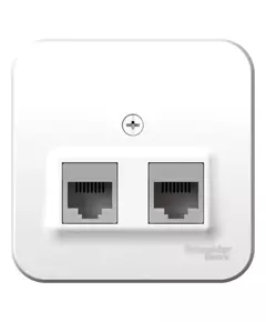 Розетка компьютерная 2-м ОП BLANCA RJ45 кат.5e изол. пласт. бел. SchE BLNIA045451