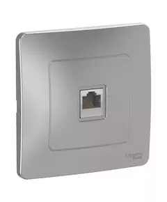 Розетка компьютерная 1-м СП BLANCA RJ45 кат.5e алюм. SchE BLNIS045003