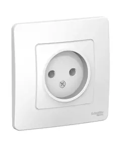 Розетка 1-м СП Blanca 16А IP20 250В без заземл. без защ. шторок бел. SchE BLNRS000011