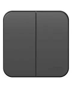 Выключатель 2-кл. ОП Blanca 10А IP20 (сх. 5) 250В с изолир. пластиной антрацит SchE BLNVA105016