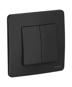 Выключатель 2-кл. СП Blanca 10А IP20 (сх. 5) 250В антрацит SchE BLNVS010506