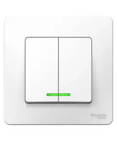 Выключатель 2-кл. СП Blanca 10А IP20 (сх. 5) 250В с подсветкой бел. SchE BLNVS010511