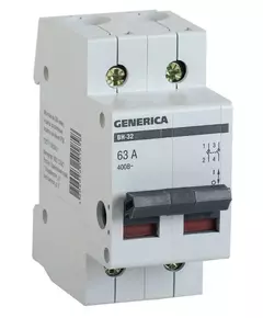 Выключатель нагрузки (мини-рубильник) 2п ВН-32 63А GENERICA IEK MNV15-2-063