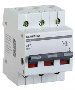 Выключатель нагрузки (мини-рубильник) 3п ВН-32 25А GENERICA IEK MNV15-3-025
