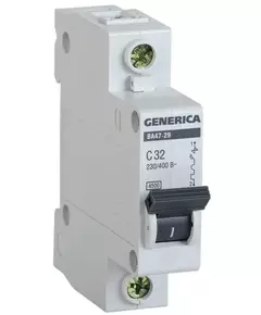 Выключатель автоматический модульный 1п C 32А 4.5кА ВА47-29 GENERICA IEK MVA25-1-032-C