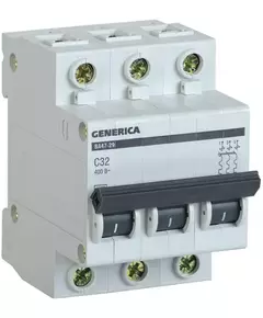 Выключатель автоматический модульный 3п C 32А 4.5кА ВА47-29 GENERICA IEK MVA25-3-032-C