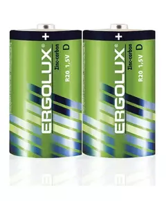 Элемент питания солевой R20 SR2 R20SR2 1.5В (уп.2шт.) Ergolux 12442